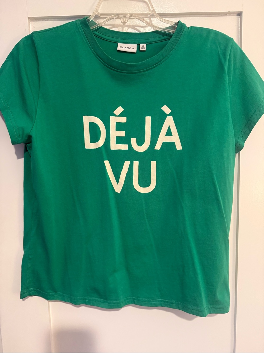 Clare V Women’s Green 'DÉJÀ VU' Graphic Tee